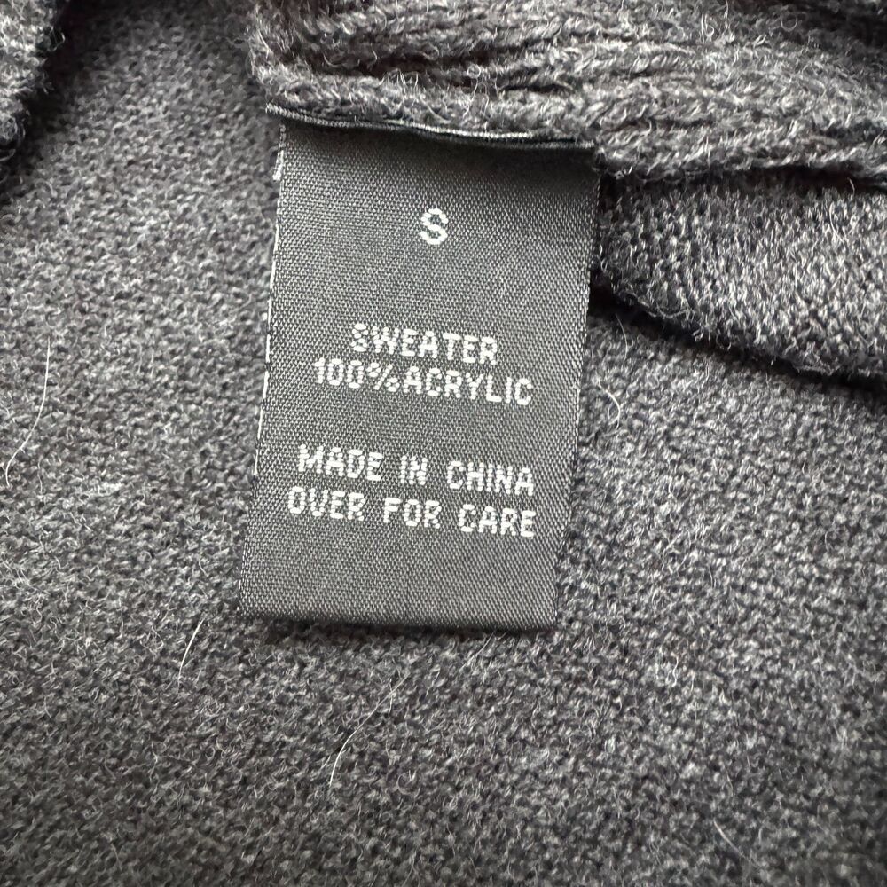 BCX Downtime A-Line Sweater Dress Womens Small smoke Gray Crew Neck Acrylic NWT - Picture 7 of 15